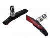 Колодки торм. MTB-959V для V-brake, резьбовые, 72мм, красно-чёрные