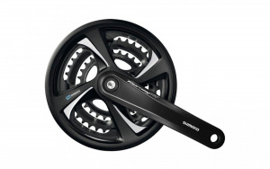 Шатуны Shimano Tourney FC-TX801, 42x32x22T, 175 мм, с болтами, черный