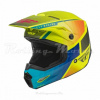 Шлем кроссовый FLY RACING KINETIC Drift детский (синий/Hi-Vis желтый/серый, YM, 140126-602-2661)