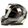 Шлем мото интеграл HIZER J5318 #1 (XL) black/yellow (2 визора)
