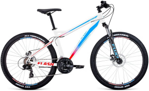 26" Велосипед FORWARD Flash 2.0  21ск. рост 17" (белый/голубой)