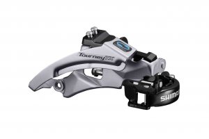 Перек-ль передний Shimano Tourney, TX800, ун. тяга,  ниж. хомут, уг.:66-69 7/8ск 31,8mm