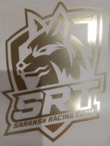Наклейка большая SRT (золотая)