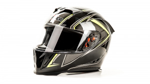 Шлем мото интеграл HIZER J5311 (M) #1 black/lemon