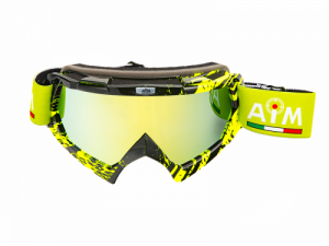 Очки кроссовые AIM (PRO) 157-600 Black- Yellow Glossy