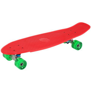 Скейтборд Fish красный,  размер 27"*6", колеса: 59*43мм  78А, PU, ABEC-7