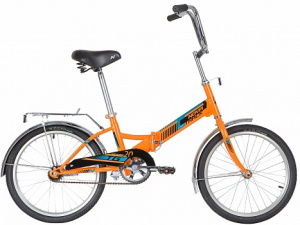 20"Велосипед NOVATRACK  складной, TG20, оранжевый, тормоз нож, двойной обод, багажник