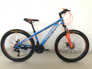  26" Велосипед  HYPE MD300-1 рама 12,5 (синий оранжевый)