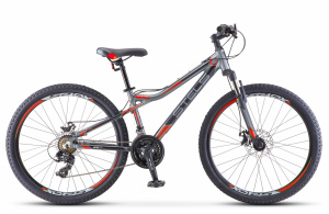 26" Stels Navigator 610MD 14 рама алюм. (антроцитовый/красный) V040																																	
