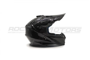 Шлем кроссовый ROCKOT RM-217 Dark GL (XL) (черный глянцевый однотонный)