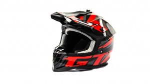 Шлем мото кроссовый GTX 633 (XXL) #10 BLACK/RED GREY