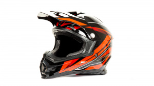 Шлем мото кроссовый HIZER B6196 (L) #3 black/red