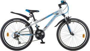 24" Велосипед NOVATRACK  LUMEN, алюм рама 13", 18-скор (серебристый)