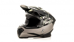 Шлем мото кроссовый HIZER J6801 (L) #1 gray/lemon
