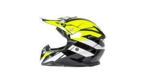 Шлем мото кроссовый HIZER 915 #7 (M) neon/yellow/white