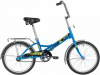 20"Велосипед NOVATRACK складной, TG20, синий, тормоз нож , двойной обод, багажник