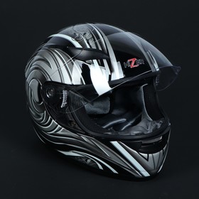 Шлем мото HIZER 521 (XL) #5 black									