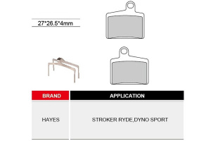 Колодки для дискового тормоза инд.упак.,блистер Hayes Stroker Ryde Тайвань 3122612-7