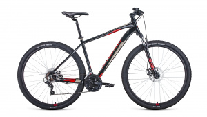 29" Велосипед FORWARD APACHE 2.0 disc (21 ск. рост 17") 2019-2020, красный/черный