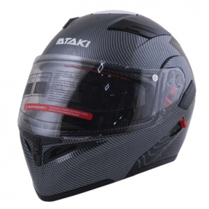 Шлем модуляр ATAKI JK902 Carbon (черный/серый глянцевый, XL, 020229-598-7957)