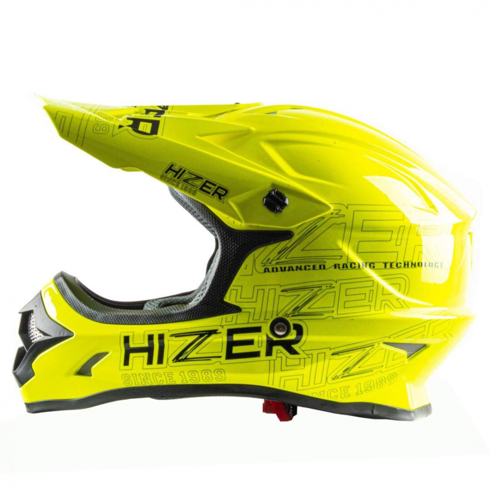 Шлем мото кроссовый HIZER J6805 #1 (М) lemon/green