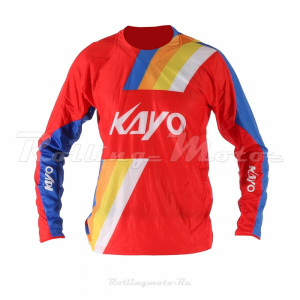 Футболка для мотокросса детская KAYO (красный/синий, S, 020012-929-8568) 