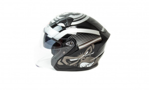 Шлем мото открытый HIZER J228 (M) #2 black/gray