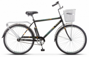 26" Велосипед Stels Navigator 200 Gent 19 рама (чёрный) корзина