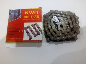 Цепь вело 116зв. 1/2'x3/32' (MTB,для касет 6-8звезд) (KWO)