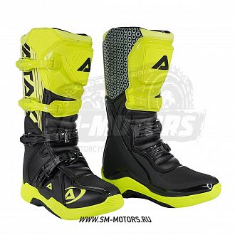 Мотоботы кроссовые ATAKI MX-001, Hi-Vis желтый/черный, 43