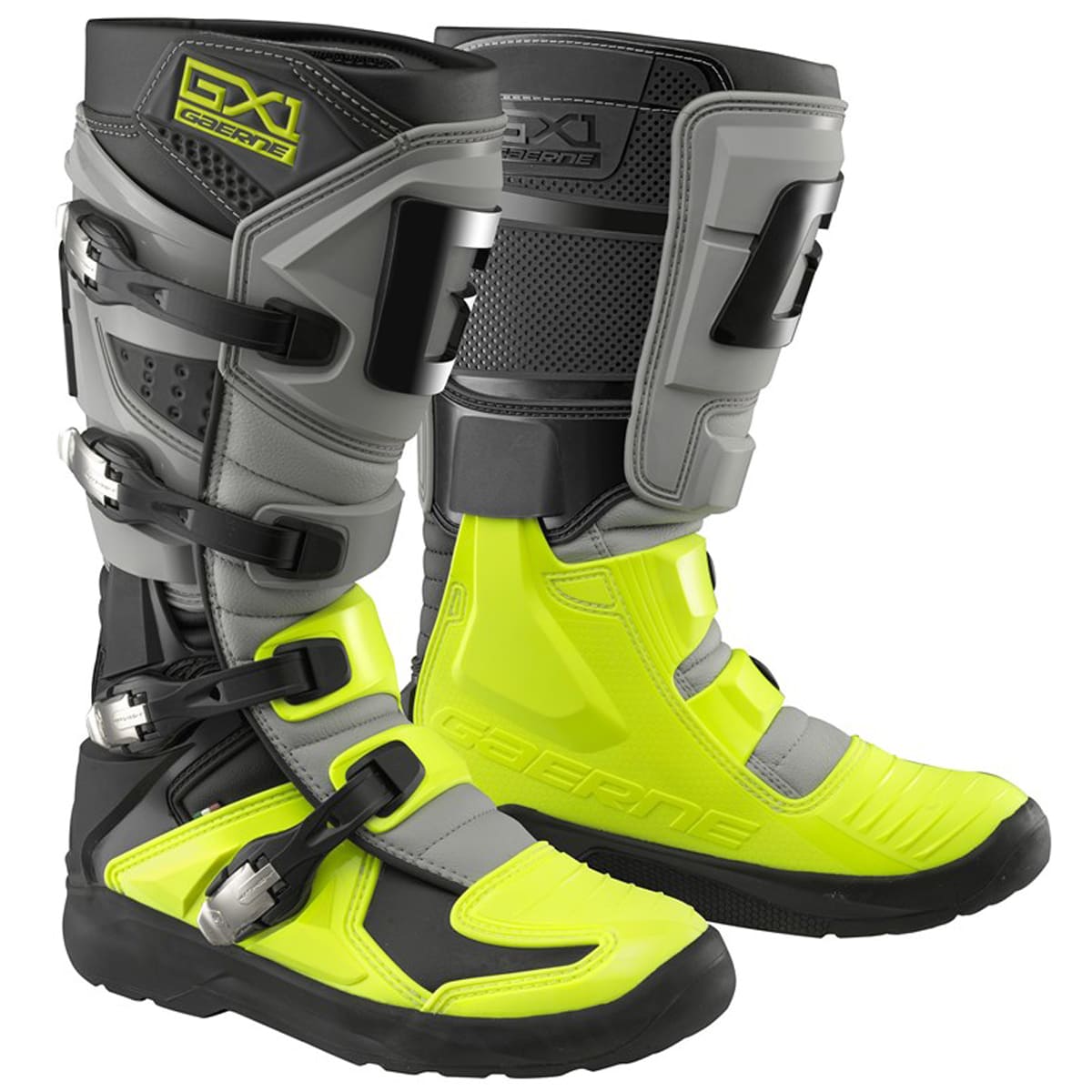 Мотоботы GAERNE GX-1 EVO,Hi-Vis желтый/серый/черный, 42
