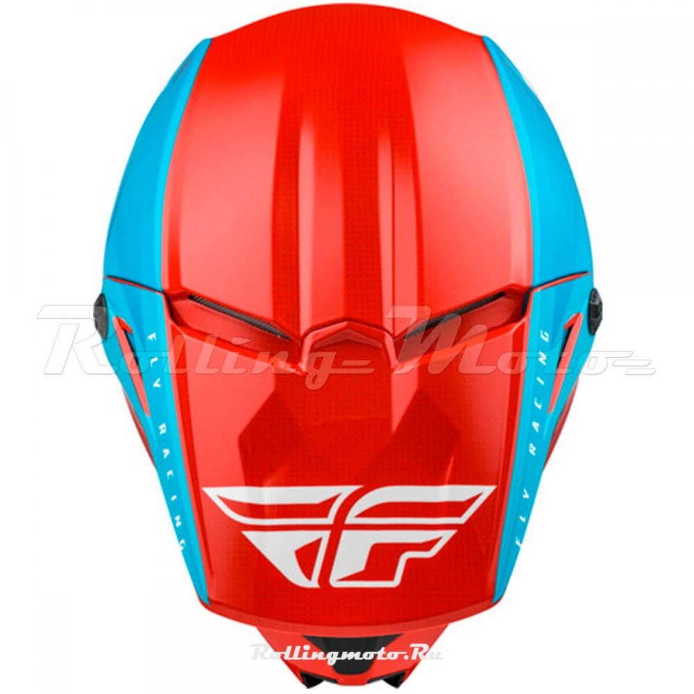 Шлем кроссовый FLY RACING KINETIC Straight Edge детский (красный/белый/синий, YM, 140126-602-3342)