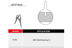 Колодки для дискового тормоза инд.упак.,блистер AVID BB5 Ball Bearing 5 Тайвань 3122612-2