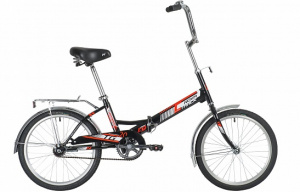 20"Велосипед NOVATRACK  складной, TG30, черный, тормоз нож, двойной обод, сидение комфорт и руль
