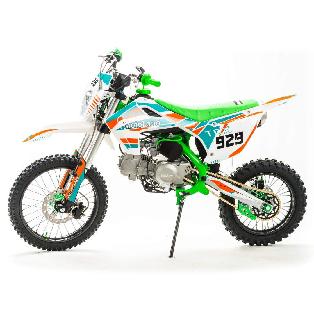 Питбайк Motoland TCX125 E 14/12 +фара зеленый