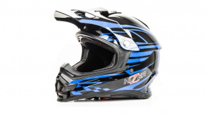 Шлем мото HIZER B6196 (S) #2 black/blue