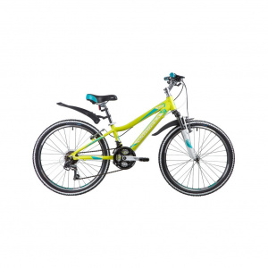 24" Велосипед NOVATRACK NOVARA, алюм рама 11", 18-скор (лаймовый)
