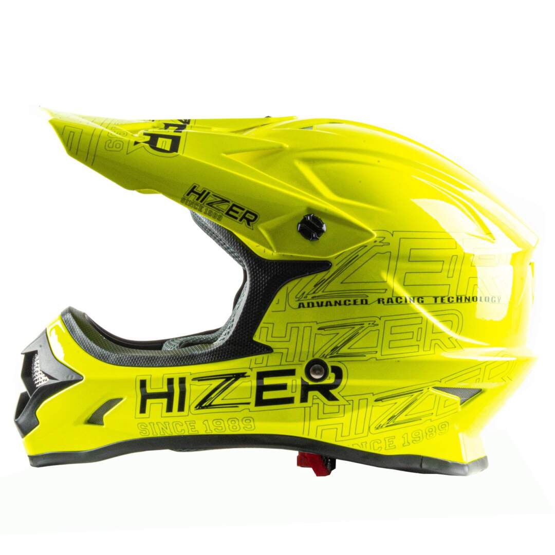 Шлем мото кроссовый HIZER J6805 #1 (М) lemon/green