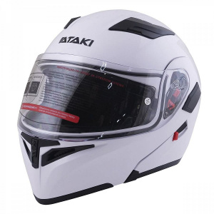 Шлем модуляр ATAKI JK902 Solid (белый глянцевый, S, 020229-598-5804)