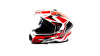 Шлем мото мотард HIZER J6802 (M) #5 white/red (2 визора)