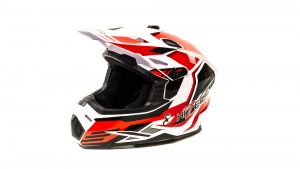 Шлем мото HIZER J6801 (L) #5 white/red