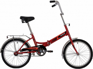 20"Велосипед NOVATRACK  складной, TG20, красный, тормоз нож, AL обода, багажник