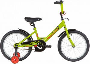 18"Велосипед NOVATRACK  TWIST зелёный, тормоз нож, крылья корот, защита А-тип