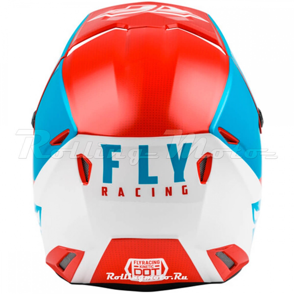 Шлем кроссовый FLY RACING KINETIC Straight Edge детский (красный/белый/синий, YS, 140126-602-2621)