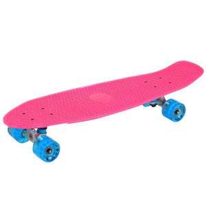 Скейтборд Fish розовый,  размер 27"*6", колеса: 59*43мм  78А, PU, ABEC-7