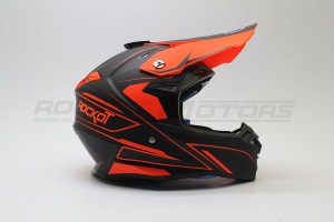 Шлем кроссовый ROCKOT RM-216 Kinetic (M) (черный/красный матовый)