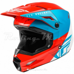 Шлем кроссовый FLY RACING KINETIC Straight Edge детский (красный/белый/синий, YS, 140126-602-2621)