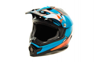 Шлем мото кроссовый HIZER B6196 (L) #4 blue/red