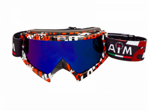 Очки кроссовые AiM (PRO) 157-700 Red-White-Black Glossy