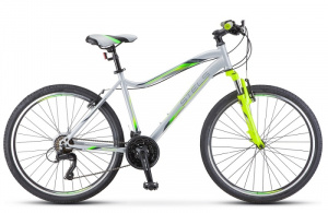 26" Велосипед Miss 5000 V 16 рама cталь (серебристый/салатовый)